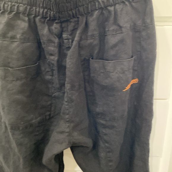 Johnny Was, Pete & Greta Black Linen Embroidered Pants, XS - Picture 6 of 6